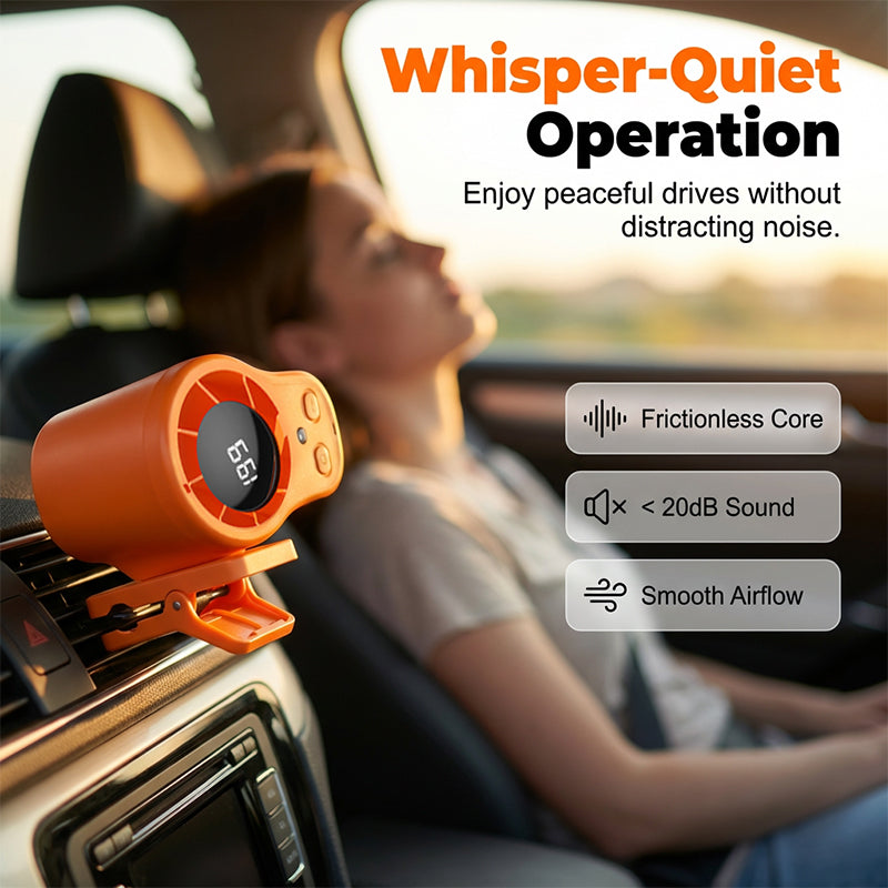 🌀Summer Hot Sale - ONLY $14.99!!💨50K+ SOLD!🚙Hands-Free Personal Cooling Fan with LED Display❄️🌬️