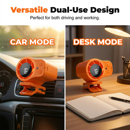 🌀Summer Hot Sale - ONLY $14.99!!💨50K+ SOLD!🚙Hands-Free Personal Cooling Fan with LED Display❄️🌬️
