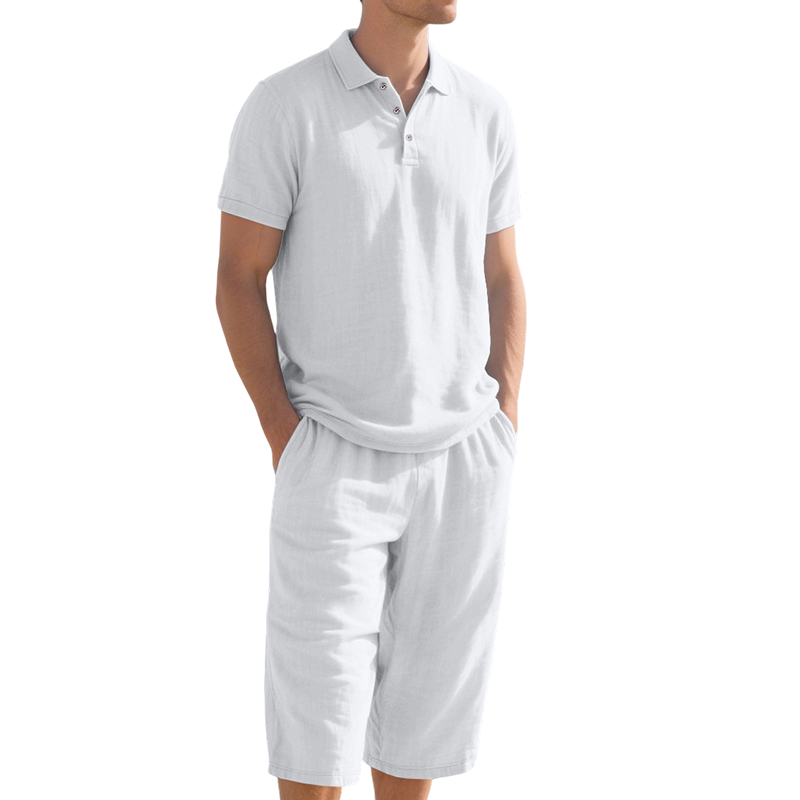 Men’s Linen Shirt and Casual Pants Set product image 12
