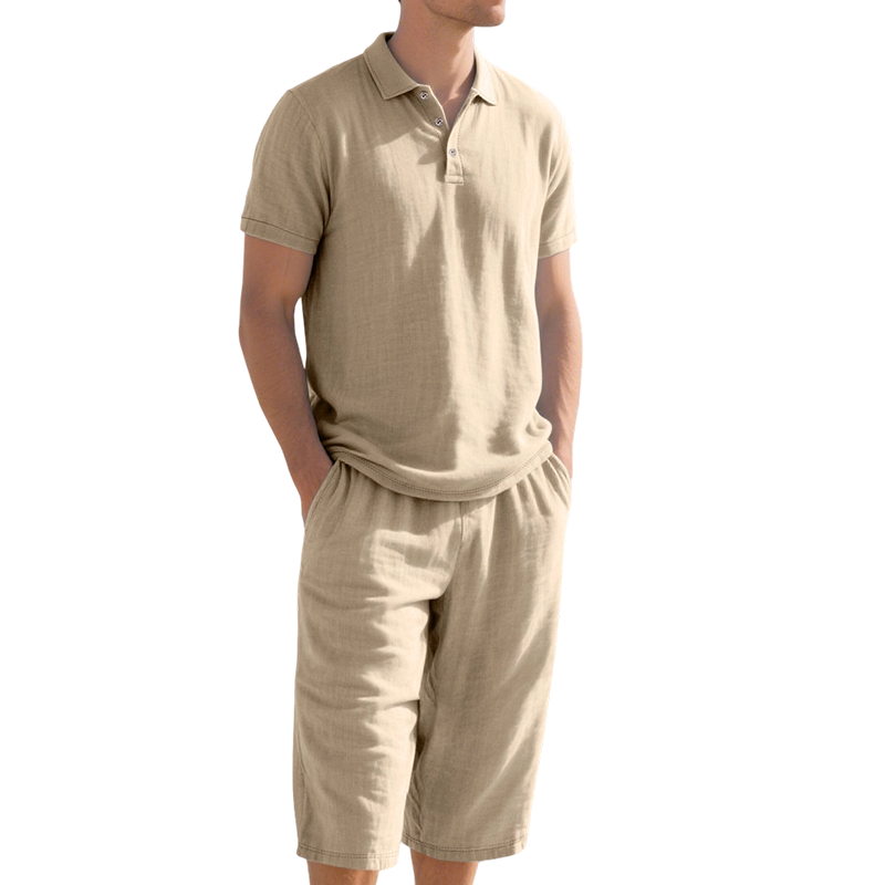 Men’s Linen Shirt and Casual Pants Set product image 15