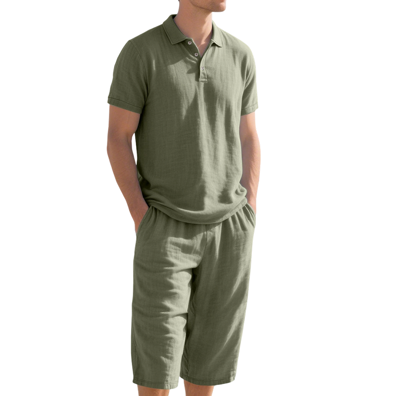 Men’s Linen Shirt and Casual Pants Set product image 18