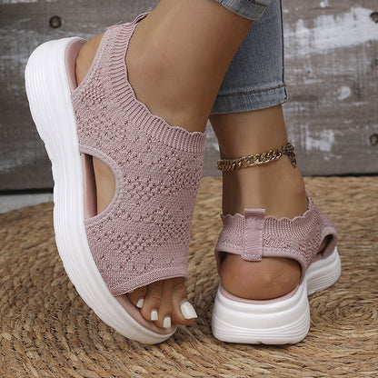 ⏳LAST DAY SALE ONLY $16.99!!🔥🔥Women's Breathable Knit Platform Sandals
