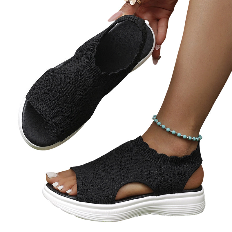 ⏳LAST DAY SALE ONLY $16.99!!🔥🔥Women's Breathable Knit Platform Sandals