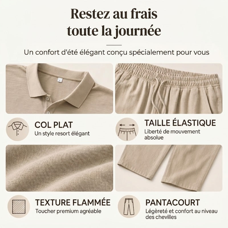 Men’s Linen Shirt and Casual Pants Set product image 3