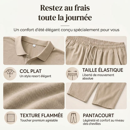 Men’s Linen Shirt and Casual Pants Set product image 3