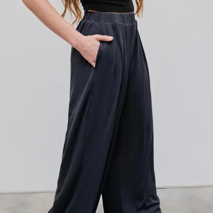 🔥LAST DAY SALE- ONLY $17.99!!⚡80K+ SOLD!💝Women's High Elastic Wide Leg Pants with Pocket